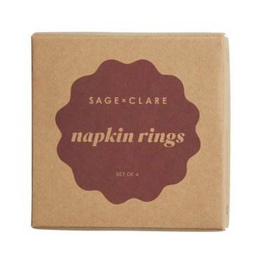 Aria Napkin Ring Set - Flame