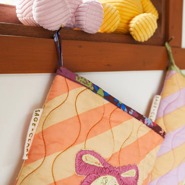 JARITA STRIPE CHRISTMAS STOCKING - DESERT