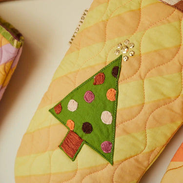 JARITA STRIPE CHRISTMAS STOCKING - CITRON