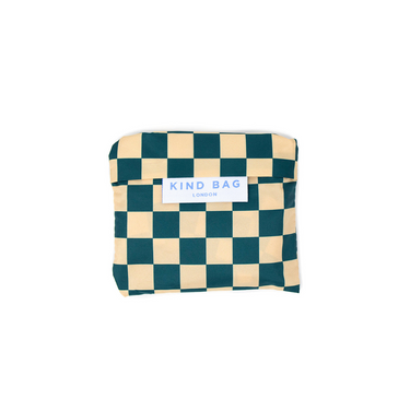 Reusable Bag Medium - Checkerboard Teal