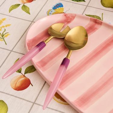 Pink Stripe Platter