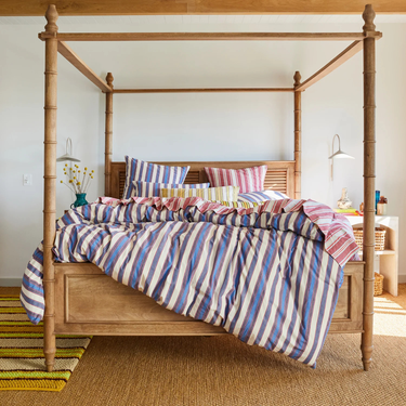 Selene Cotton Quilt Cover - Azure