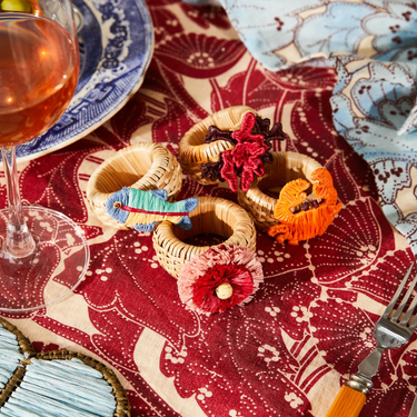 Aria Napkin Ring Set - Flame