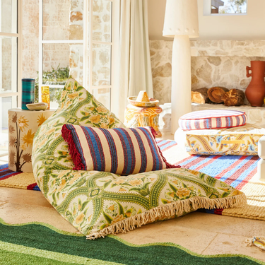 Selene Woven Cushion - Azure Feather Insert Item