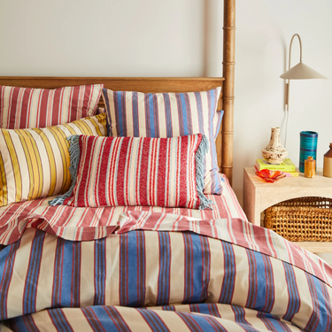 Selene Woven Cushion - Crimson Feather Insert Item