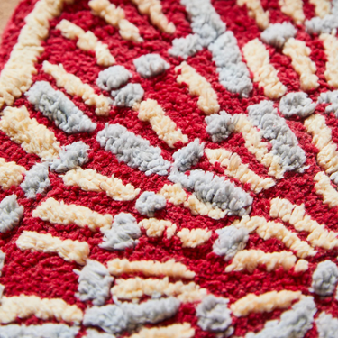 Claudelle Bath Mat - Crimson