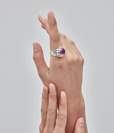 CLAW RING - MYSTIC QUARTZ