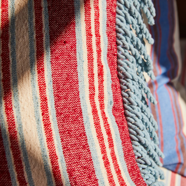 Selene Woven Cushion - Crimson Feather Insert Item