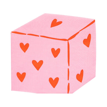Heart Dice Cocktail Napkin