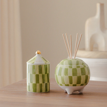 Ceramic Candle 360g - Thyme & Olive Leaf