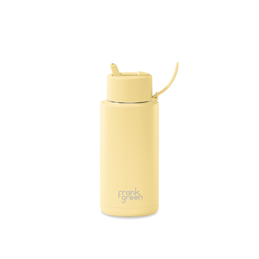 34oz Stainless Steel Ceramic Reusable Bottle with Straw Lid