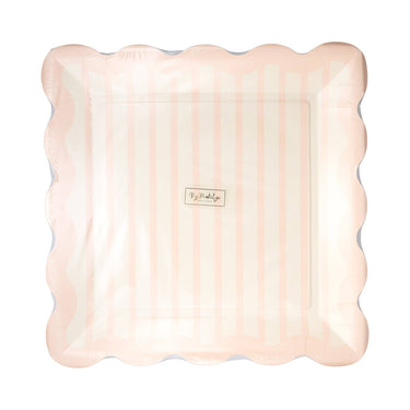 Pink Striped 10" Plate