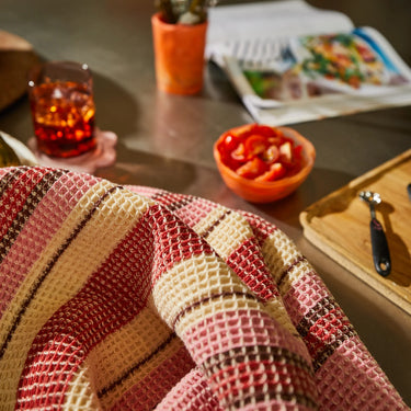 ISHANI STRIPE TEA TOWEL - POSY
