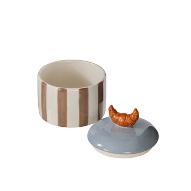 Colette Croissant Stripe Cannister Multi Coloured