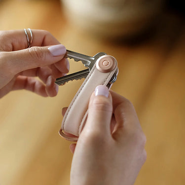 Key Organizer Leather - Blush with Blush Stitching