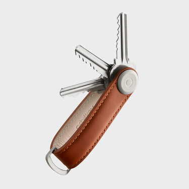 Key Organizer Leather - Cognac with Tan Stitching