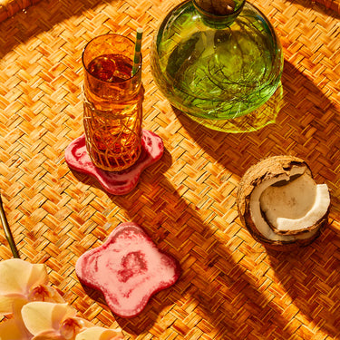 Malorie Coaster Set of 2 - Crimson