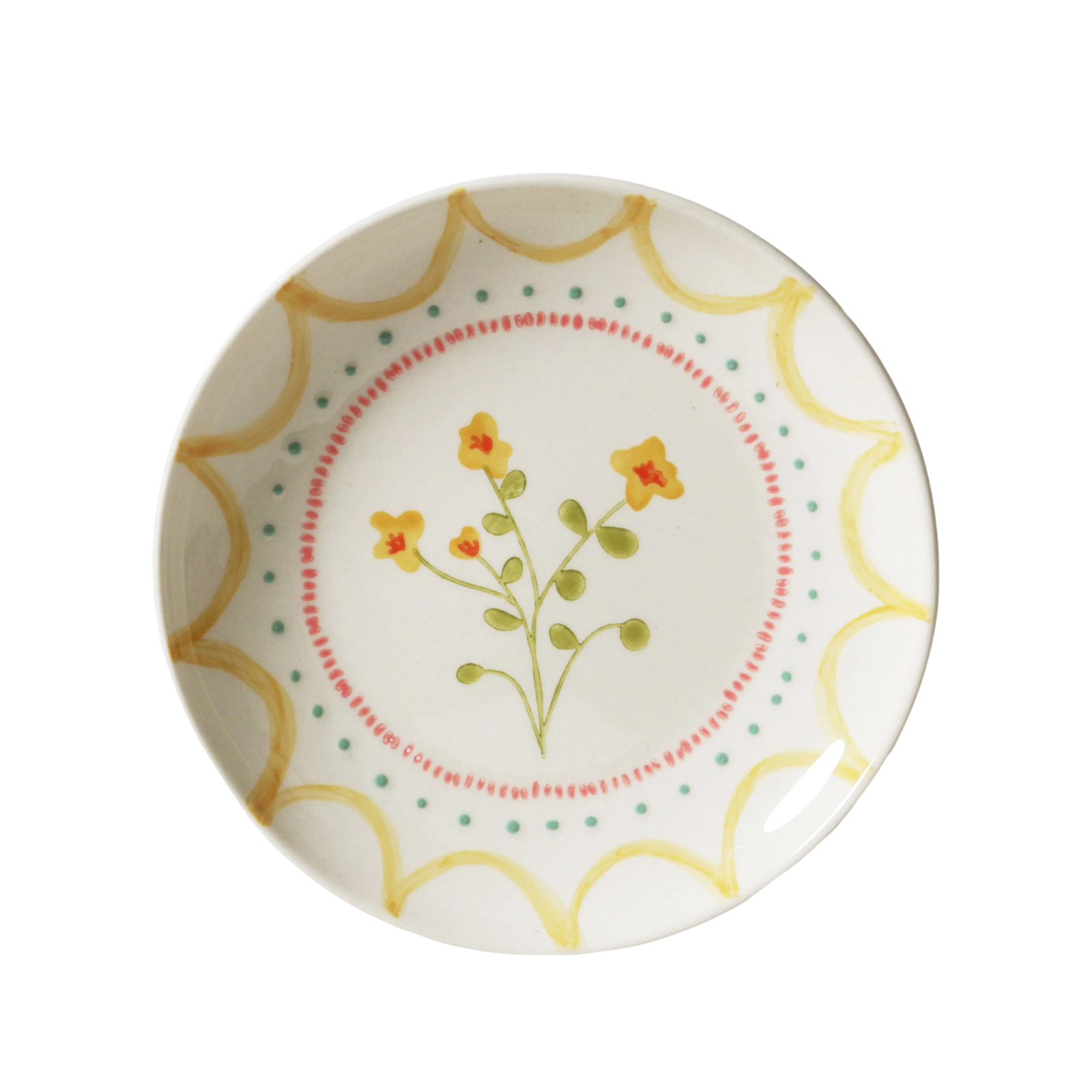 June's Garden Side Plate / Yellow Bush Pea