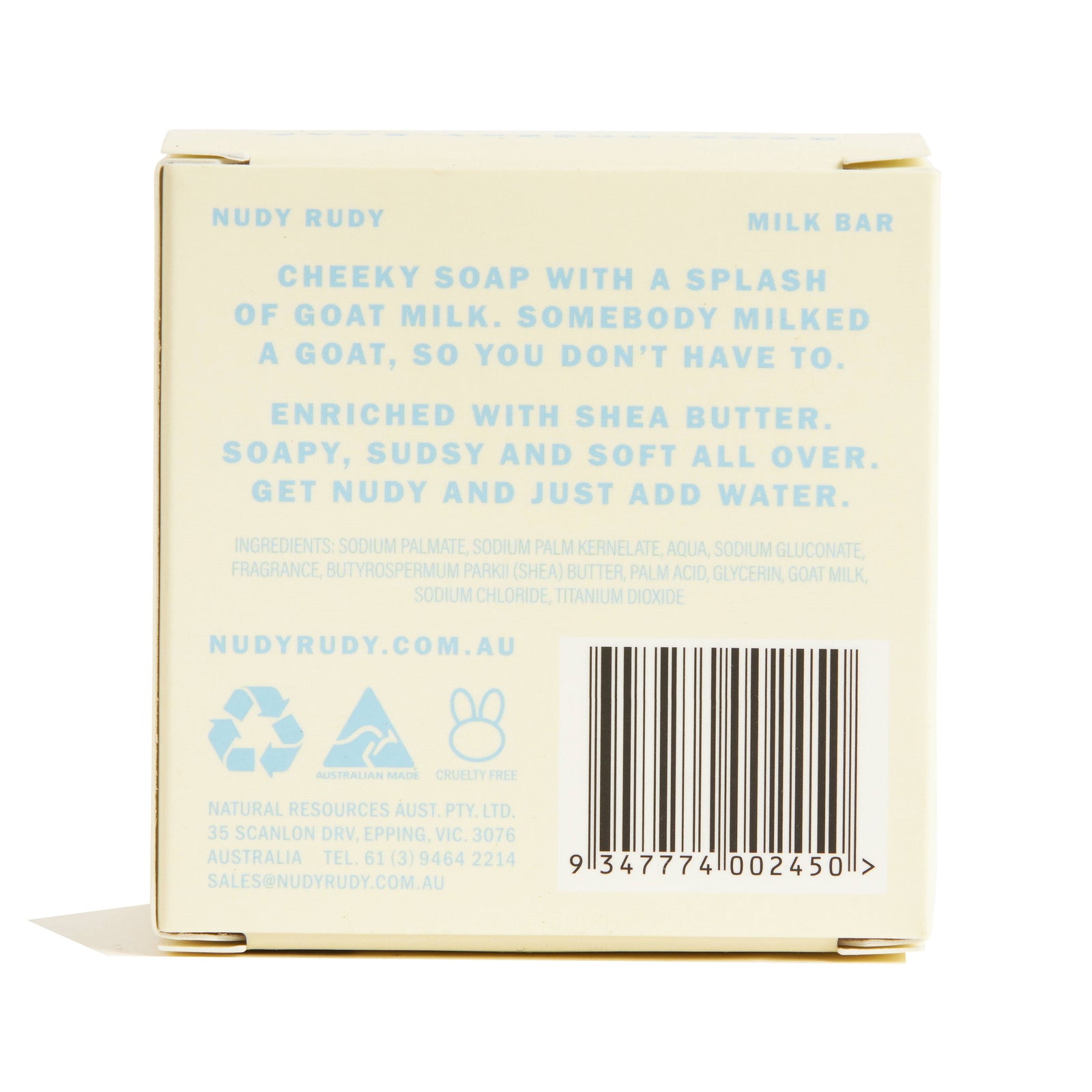Nudy Rudy Bar Soap 4.2oz - Milk Bar
