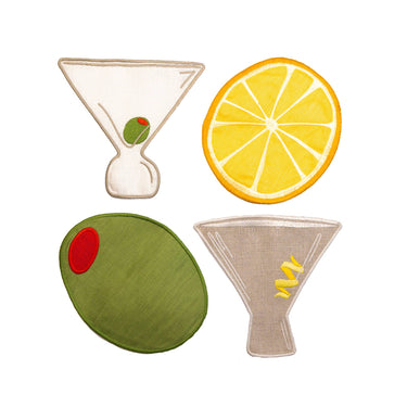 Martini Cocktail Napkins - Set Of 4