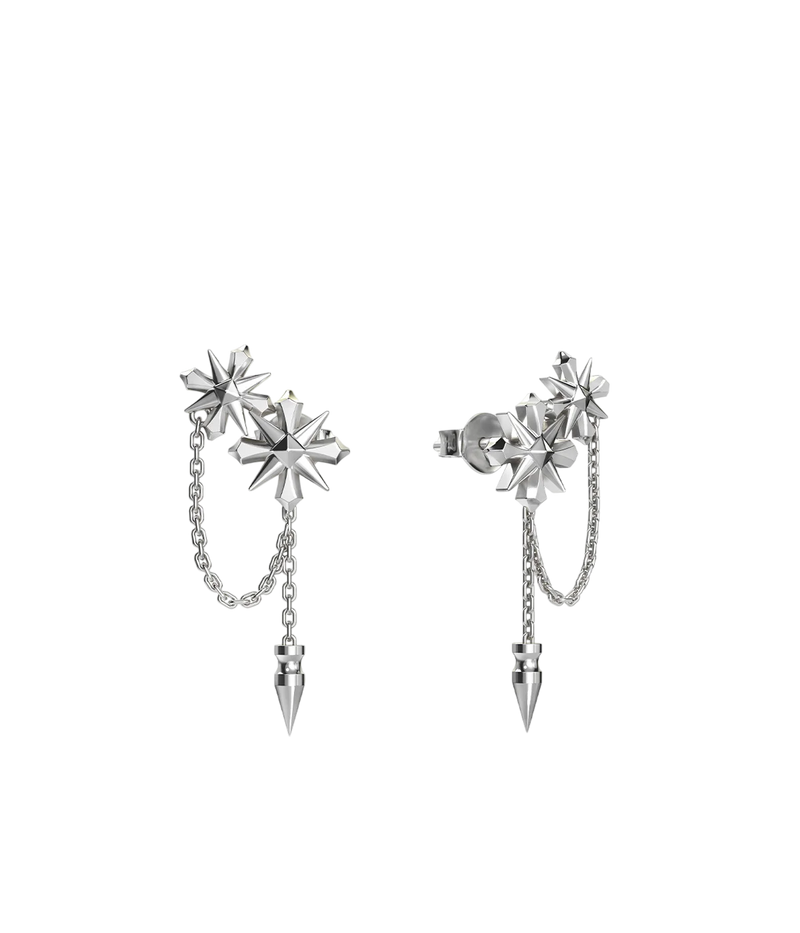 Midnight Cross Drop Earrings
