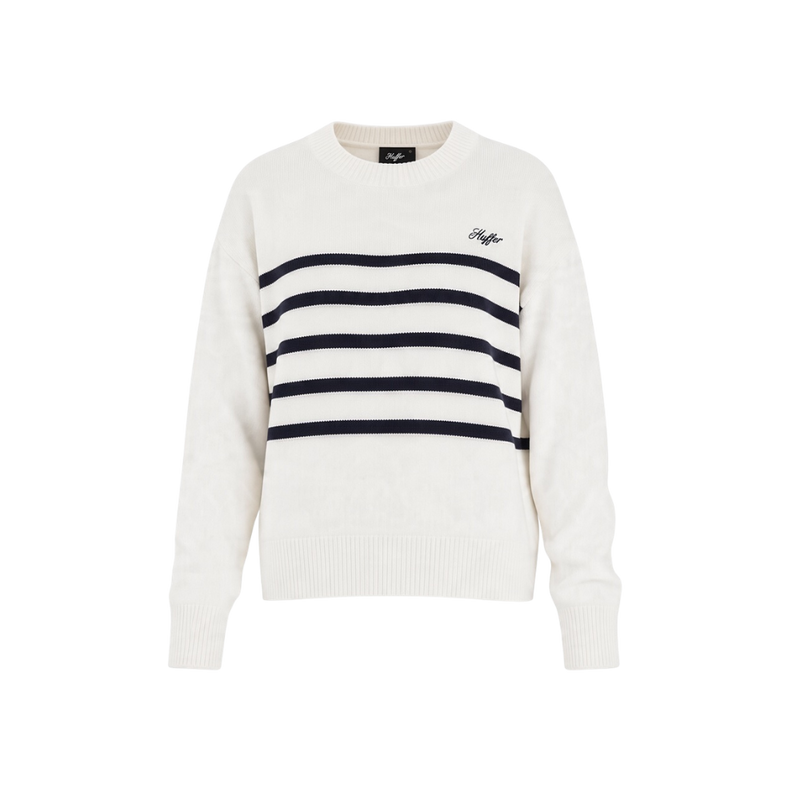 Classic Knit Crew - Navy/Chalk