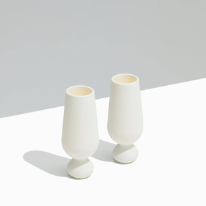 Bubble Champagne Flute Set | Unbreakable Silicone : Coconut