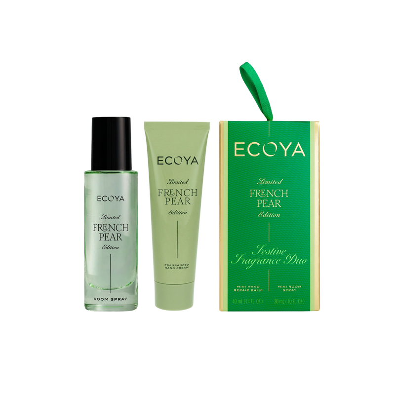 Festive Fragrance Duo - Mini Hand Repair Balm 40ml and Mini Room Spray 30ml - French Pear