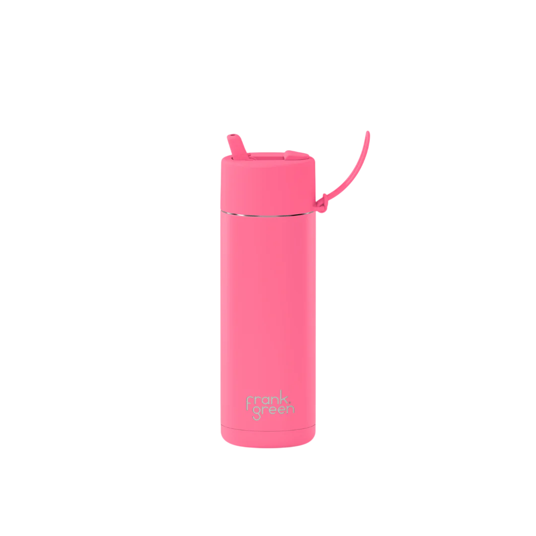 20oz Stainless Steel Ceramic Reusable Bottle with Straw Lid