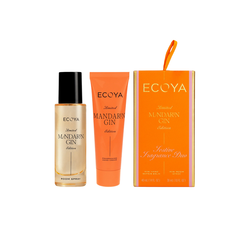 Festive Fragrance Duo - Mini Hand Repair Balm 40ml and Mini Room Spray 30ml - Mandarin Gin