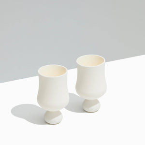 Bubble Goblet Set | Unbreakable Silicone : Coconut