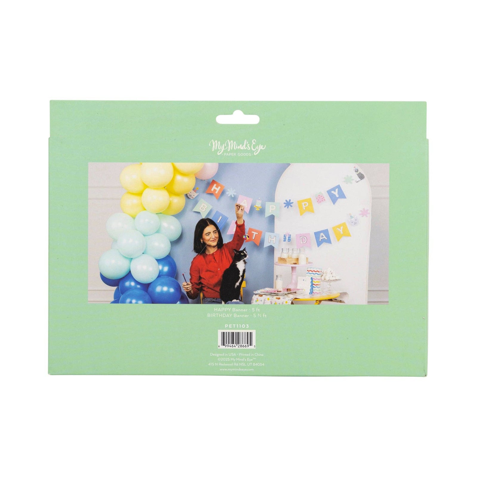 Happy Birthday Banner - Cat