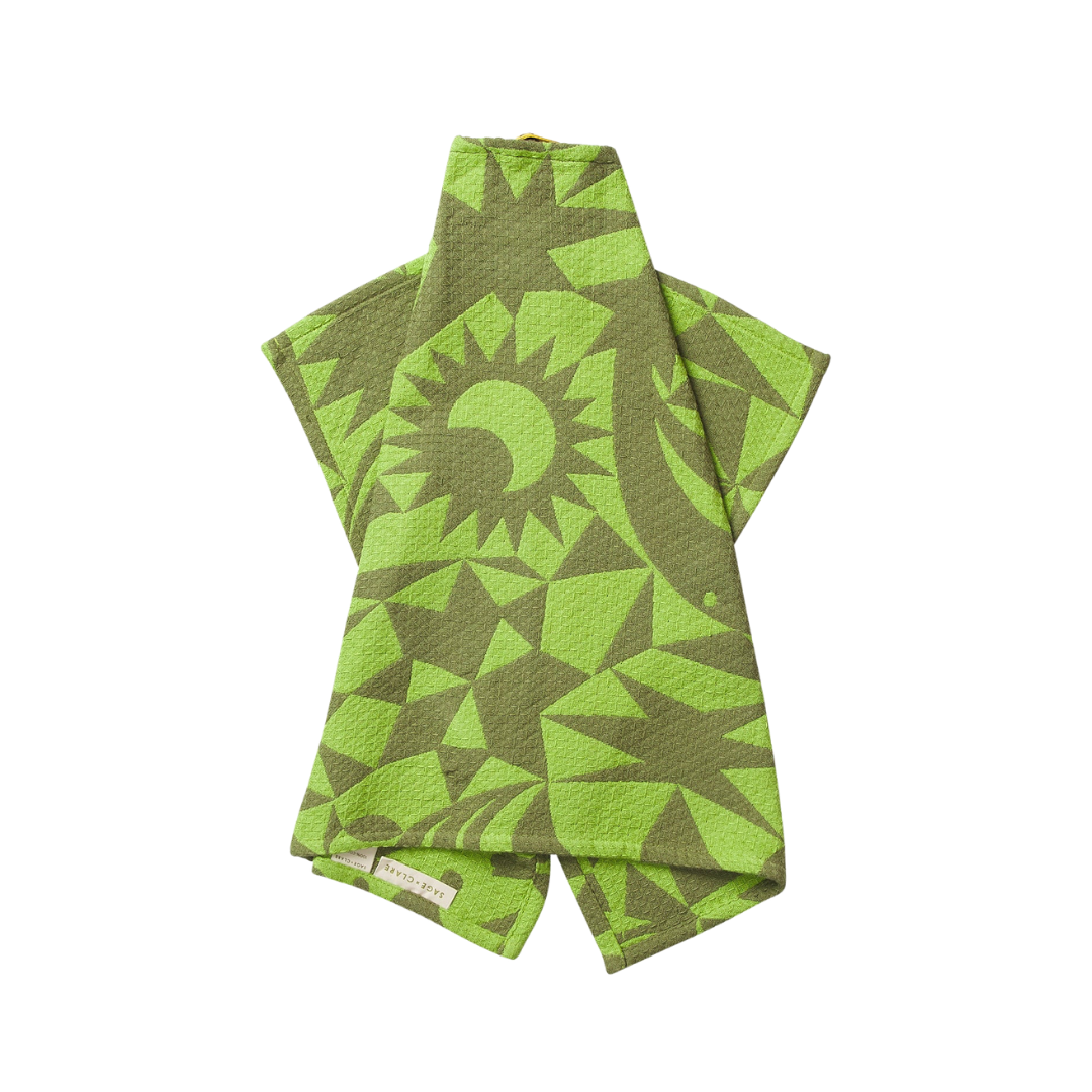 Nora Tea Tea Towel - Cactus Green