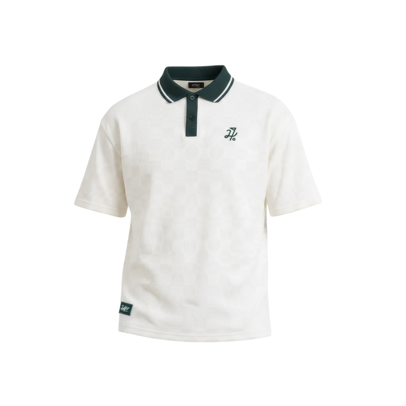 Check Par Polo - White