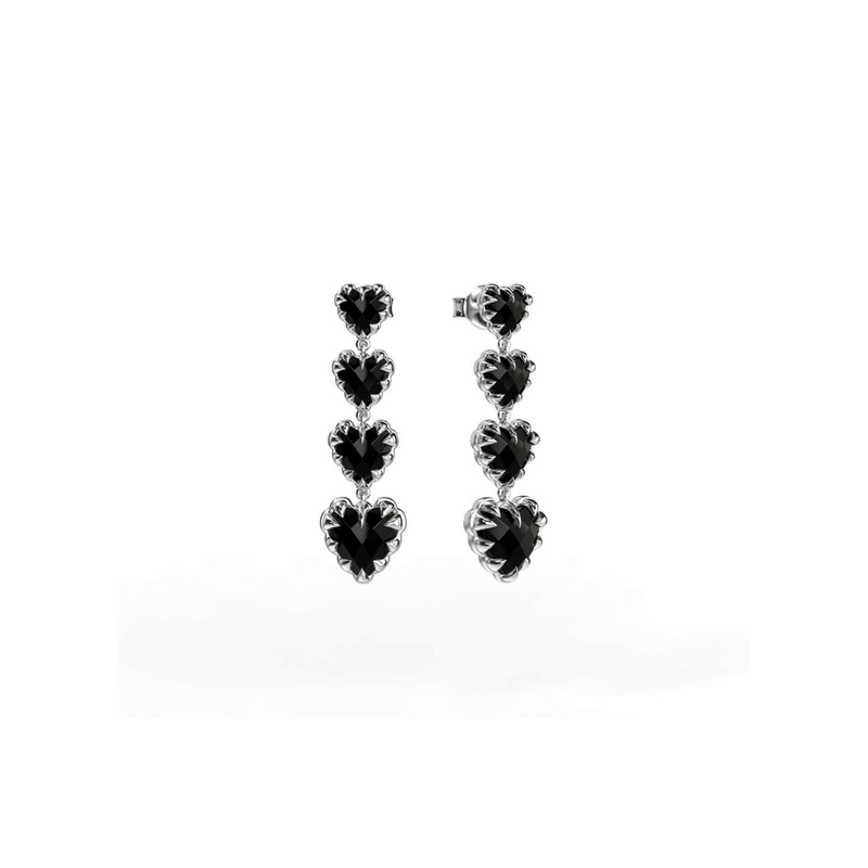 Love Claw Eternity Earrings - Onyx