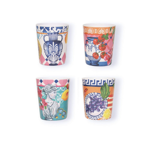 La La Land - Mediterranean Summer Set of 4 - Melamine Cups