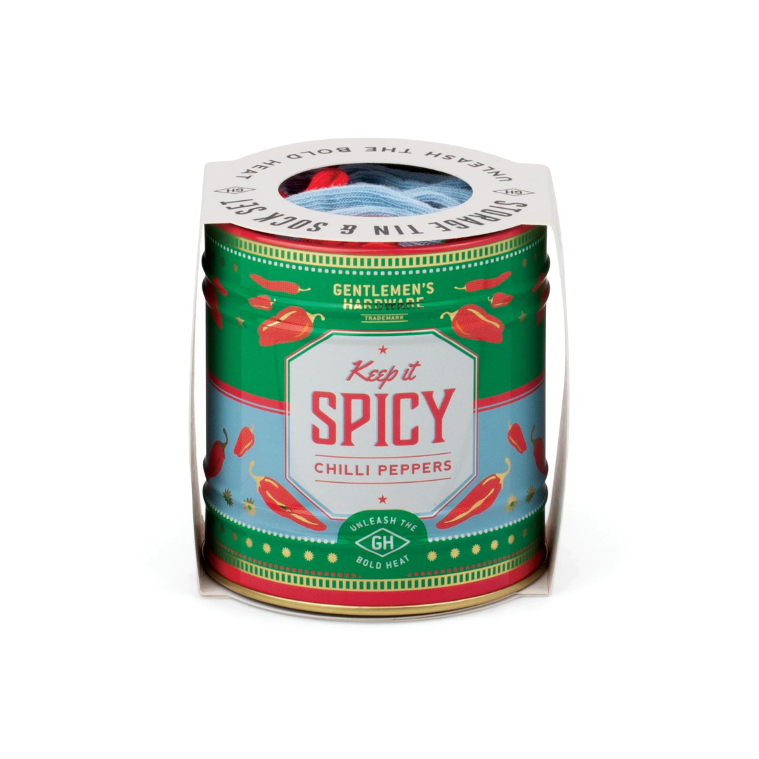 Keep It Spicy Chili Pair of Socks in a Tin