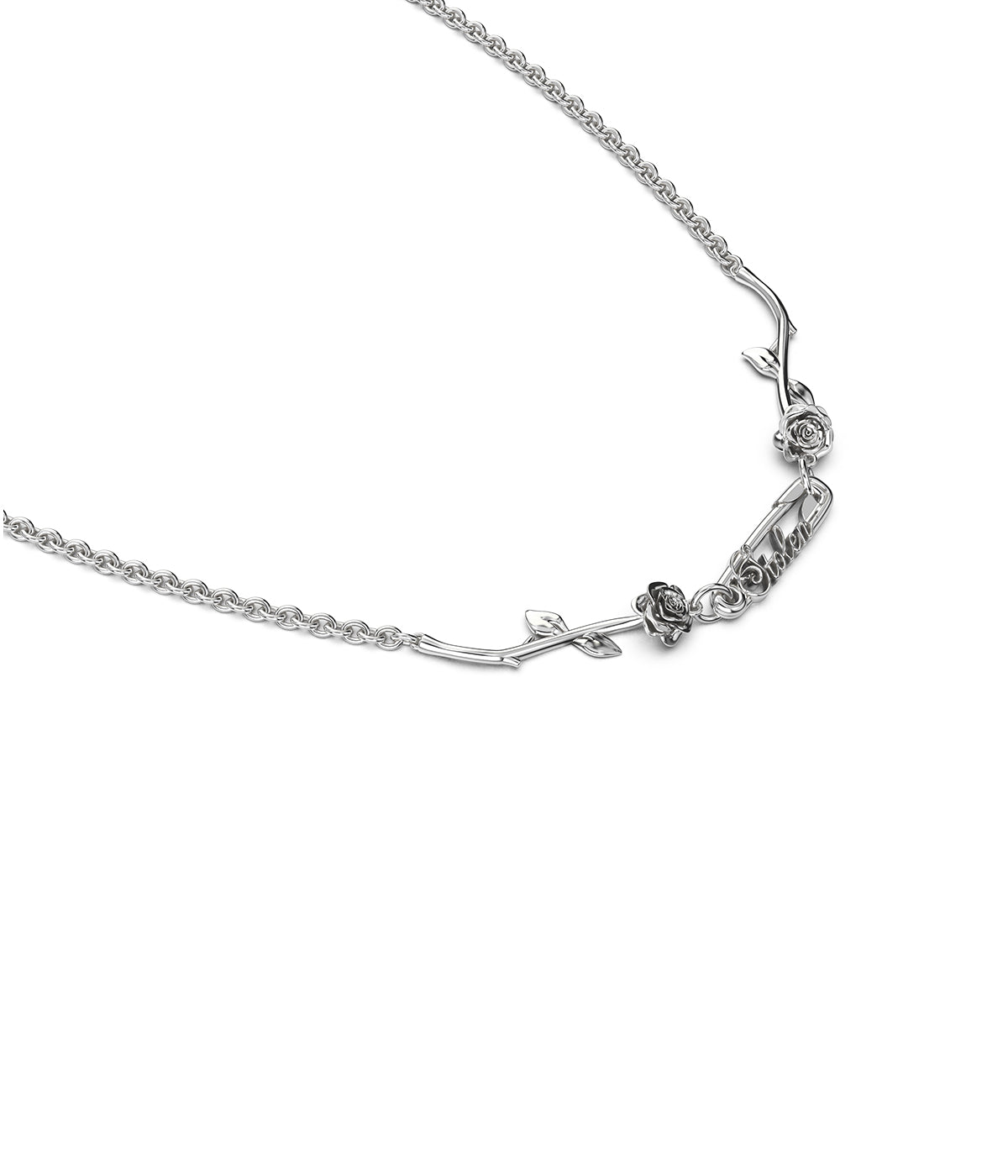 Rose Pin Necklace