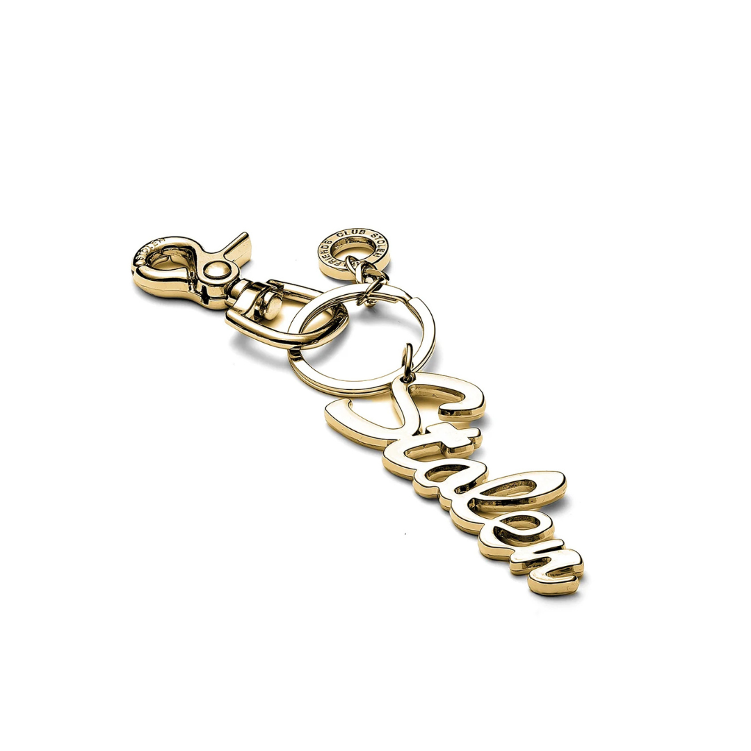 Script Keyring - Gold Plated