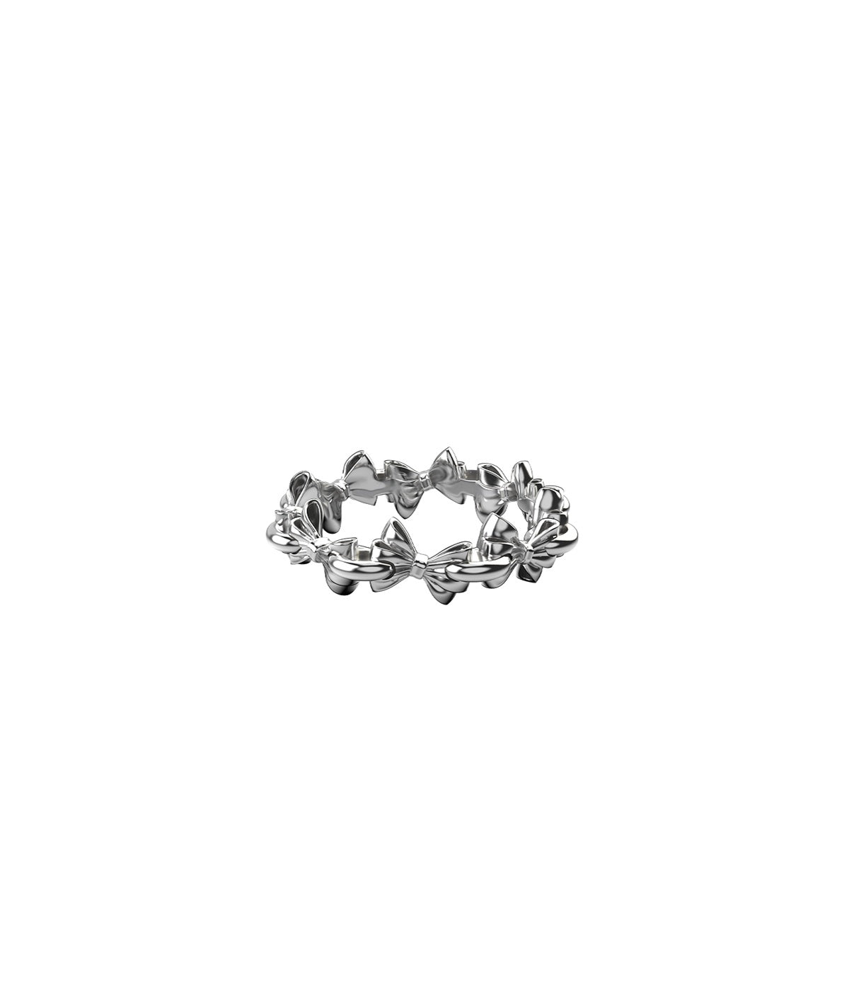 Pierced Bow Infinity Ring