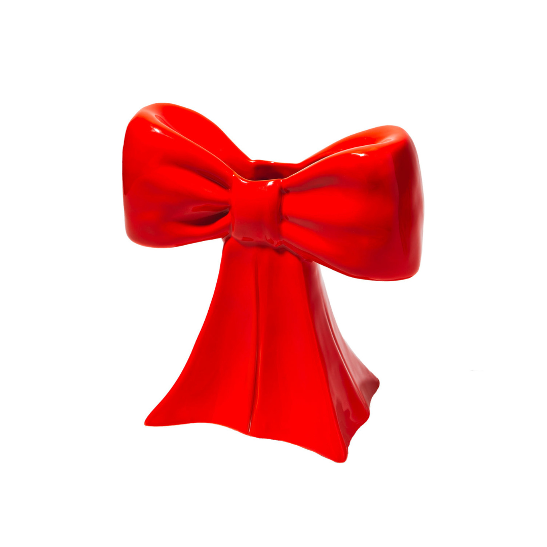 Bow Vase Red