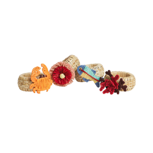 Aria Napkin Ring Set - Flame