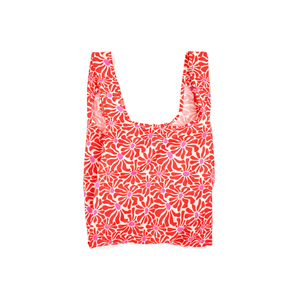 Reusable Bag Medium - Abstract Flowers Red