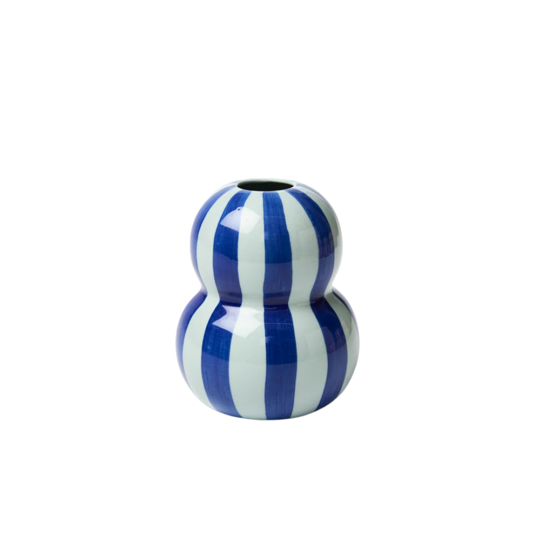Fonda Vase Tonal Blue Stripe