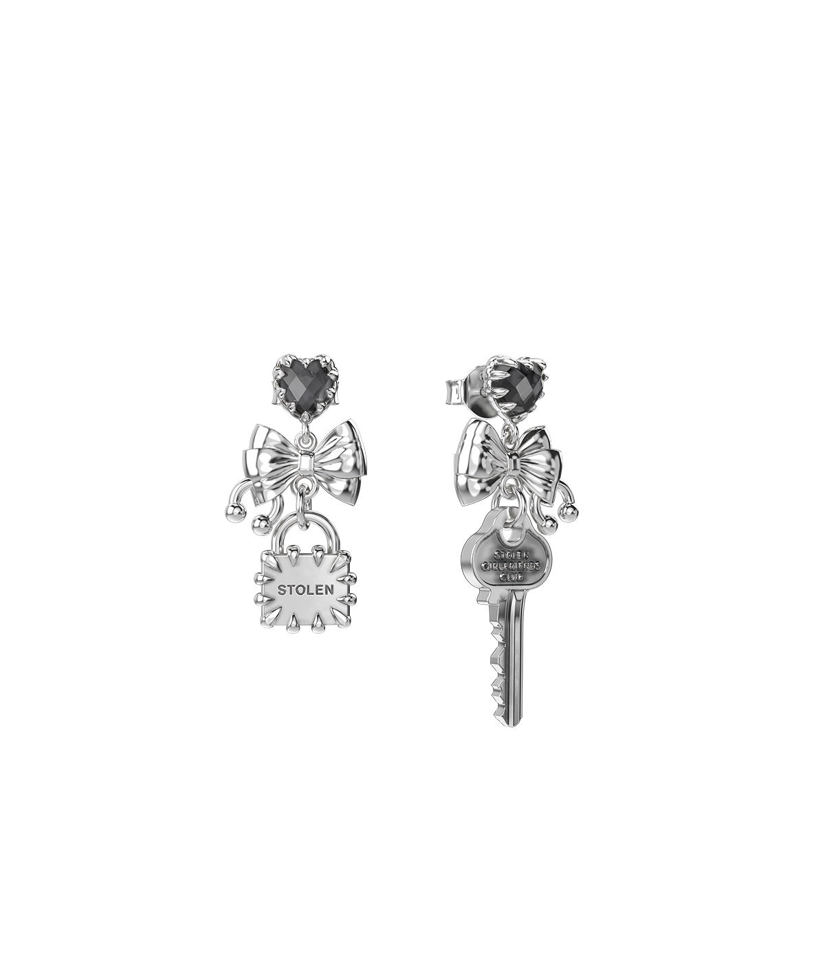 Love Locked Bow Earrings