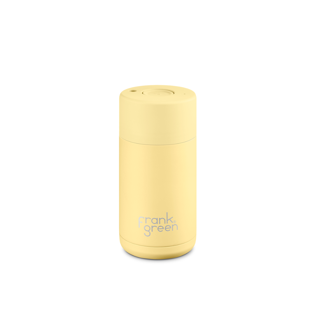 12oz Ceramic Reusable Cup with Push Button