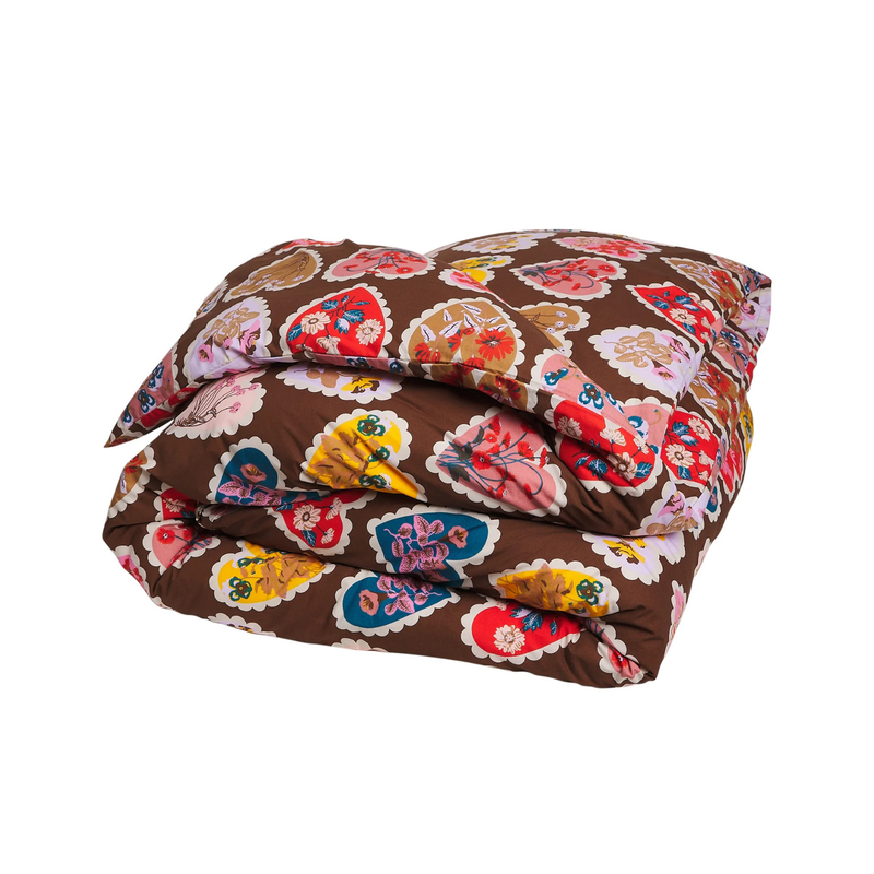 Loretta Cotton Quilt Cover - Umber