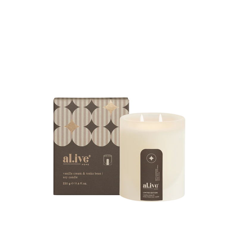 Soy Candle - Vanilla Cream and Tonka Bean