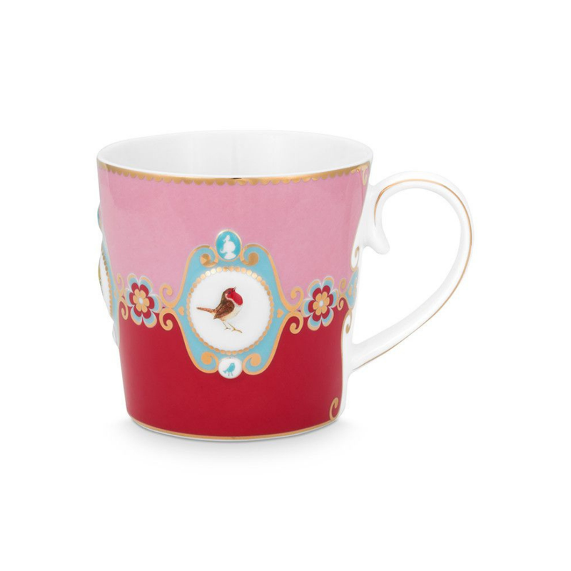 Mug Large Love Birds Medallion Red-Pink 250ml