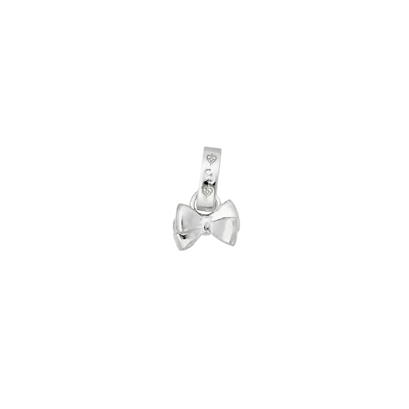 Double Bow Charm - Sterling Silver